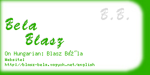 bela blasz business card